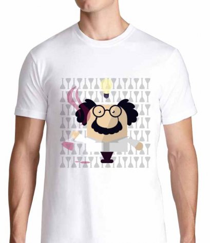 V-Neck Scientist เสื้อยืดลายนักวิทยาศาสตร์